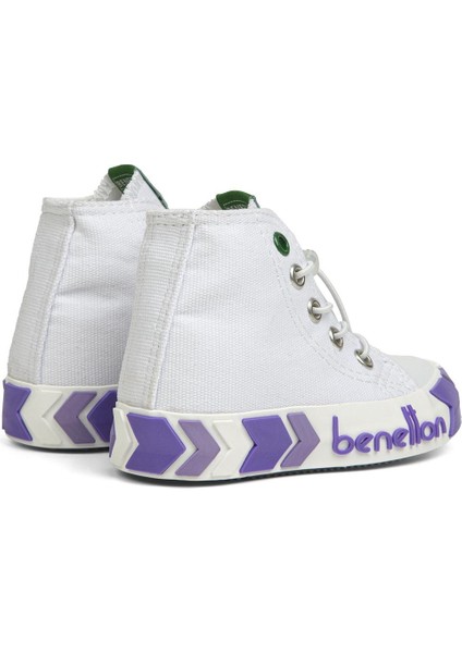 ® | BN-30646 - 3394 Beyaz Lila - Çocuk Spor Ayakkabı modelleri