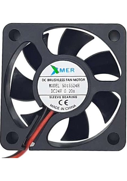 50X50X15MM 24V 0.20A 2 Kablolu Fan
