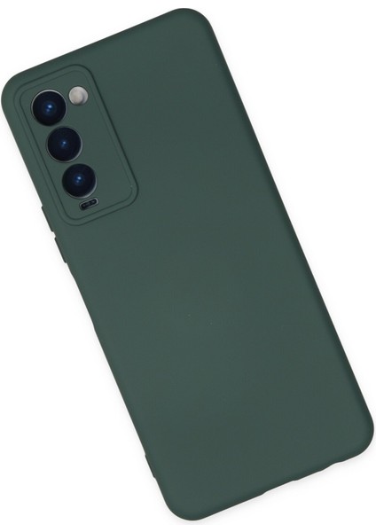Tecno Camon 18T Kılıf Lansman Içi Kadife Lüx Tasarım Silikon Kapak - Koyu Yeşil fiyatları