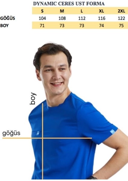 Ceres Cerrahi Üniforma Üst, Erkek - Koyu Gri