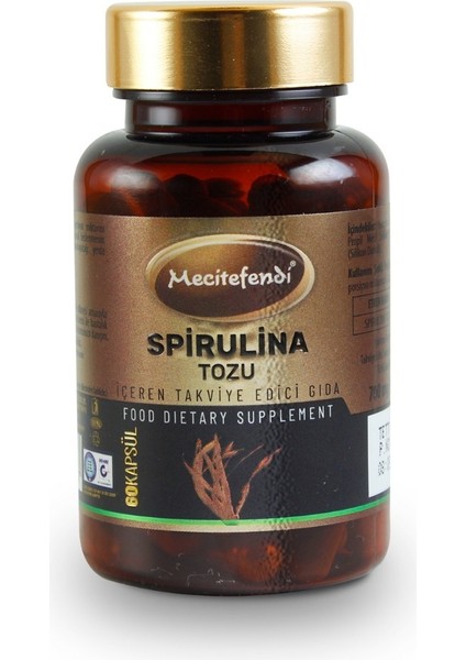 Spirulina Tozu Ekstesi Içeren Takviye Edici Gıda 60 KAPSÜL x 700 mg