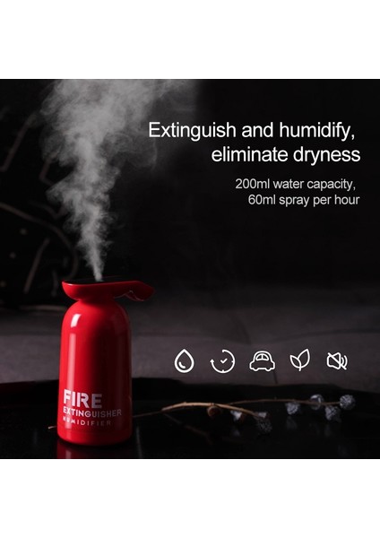 Yangın Söndürücü Şekli Araba Ofisi USB Atomizasyon Hidrasyon Nemlendirici (Siyah)(Yurt Dışından) fiyatları