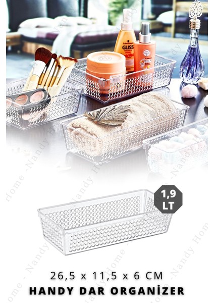 Nandy Home 1,9 Lt Handy Dar Buzdolabı & Dolap Içi Düzenleyici Organizer 26,5X11,5X6 cm