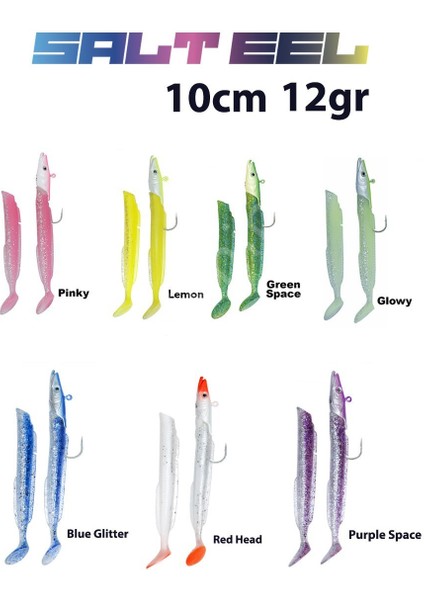 Salt Eel 10CM 12GR X2 Silikon Yem
