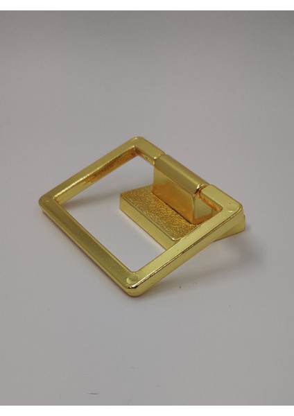 Kare Halka Mutfak Dolap Çekmece Kapak Mobilya Kulbu 32 mm Lüks Metal Kulp (Altın Renk)