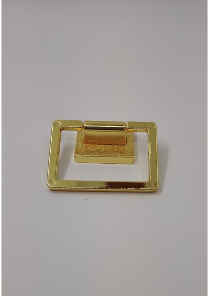 Kare Halka Mutfak Dolap Çekmece Kapak Mobilya Kulbu 32 mm Lüks Metal Kulp (Altın Renk)