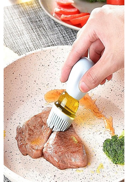 Yağdanlık Kendinden Fırçalı ve Kapaklı Cam 180 ml Yağlık Sosluk Sirkelik Şişesi