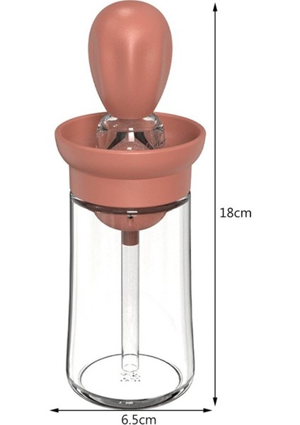 Yağdanlık Kendinden Fırçalı ve Kapaklı Cam 180 ml Yağlık Sosluk Sirkelik Şişesi