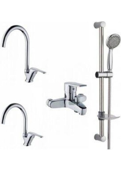 Mutfak Lavabo Banyo Alo Sürgülü Duş 4lü Set
