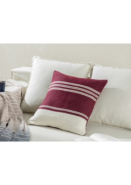 Moneta Dokuma Kırlent Kılıfı 45 x 45 cm Bordo