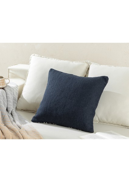 Carolle Dokuma Kırlent Kılıfı 45 x 45 cm Lacivert modelleri