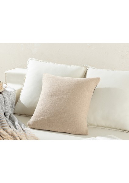 Audra Dokuma Kırlent Kılıfı 45 x 45 cm Bej modelleri