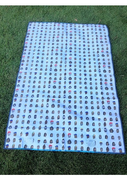 Mikrofiber Havlu / Plaj, Spor, Yoga ve Pilates, Nft Mavi Baskılı 75X150 modelleri