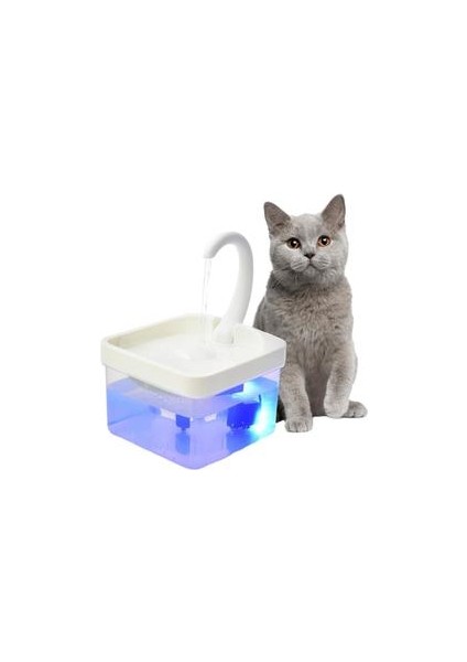 Swan Boyun Pet Su Dağıtıcısı Otomatik Sirkülasyon Kedi Içme Çeşmesi LED Işık, Su Eksikliği Yaparken Otomatik Olarak Kapanır | Kedi Besleme ve sulama Malzemeleri (Yurt Dışından) indirimleri