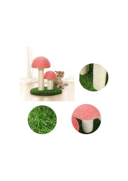 Pet Malzemeleri Tırmanma Doğal Sisal Simülasyon Çimen Kedi Kazıma Post Scratcher Kedi Ağacı Kulesi Mantar Şekli | Mobilya ve çizikler (Yurt Dışından) fiyatları