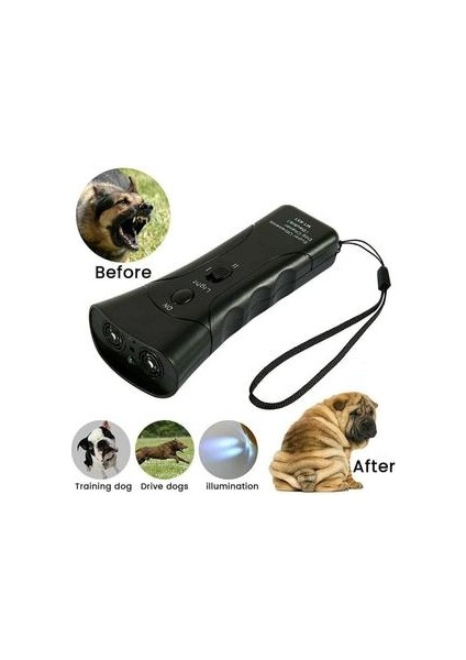 Evcil Hayvanlar Nazik Ultrasonik Anti Köpek Barking Eğitmen LED Işık Nazik Chaser Cihazı (Yurt Dışından)