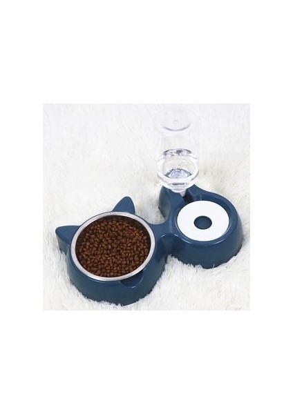 Pet Kedi Kase Otomatik Besleyici Köpek Kedi Gıda Kase Su Çeşmesi Çift Kase Içme Kediler Için Yuvarlanmış Standı Çanak Kaseleri | Köpek Besleme (Yurt Dışından) modelleri