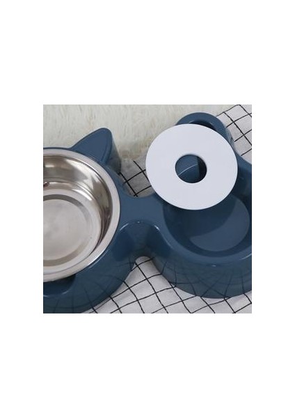 Pet Kedi Kase Otomatik Besleyici Köpek Kedi Gıda Kase Su Çeşmesi Çift Kase Içme Kediler Için Yuvarlanmış Standı Çanak Kaseleri | Köpek Besleme (Yurt Dışından) indirimleri