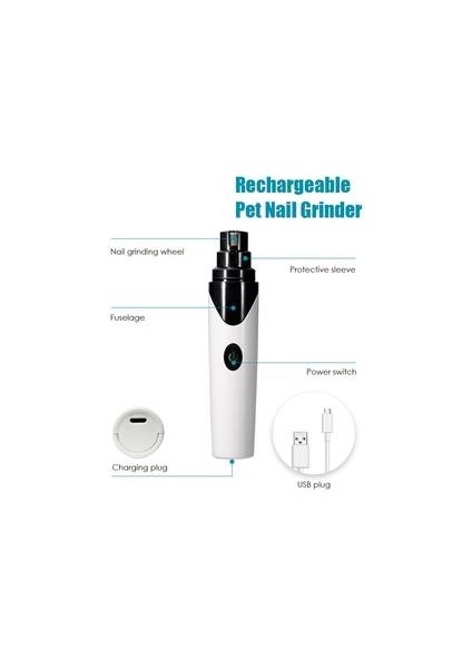 USB Şarj Köpek Tırnak Öğütücüler Profesyonel Elektrikli Köpek Kedi Tırnak Makası Dilsiz Ağrısız Pet Paw Tırnak Araçları | Köpek Tırnak Makası (Elektrikli Model) (Yurt Dışından) fiyatları