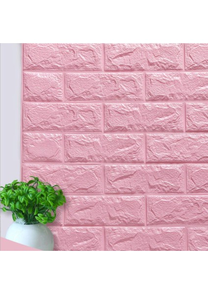 Kendinden Yapışkanlı Oda Salon Ofis Pembe Duvar Kağıdı Paneli NW03