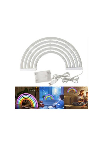 LED Gece Lambası Gökkuşağı Neon Işareti Lambası Odası Dekor Için (Yurt Dışından)