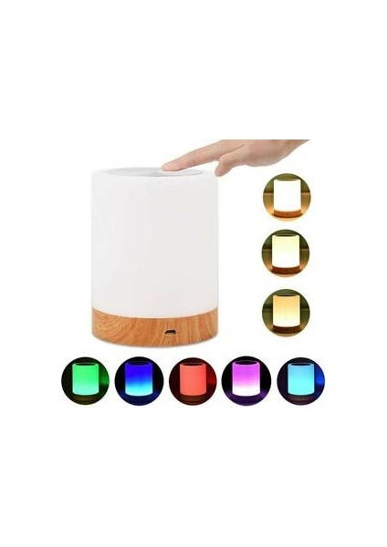 Dokunmatik Kontrollü LED Gece Lambası - Beyaz (Yurt Dışından)