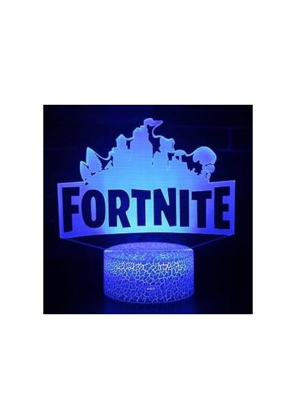 3D Dokunmatik Lamba Gece Işıkları Çocuk Uzaktan Kumanda ile 7 Renkler - Fortnite # 1 (Yurt Dışından)