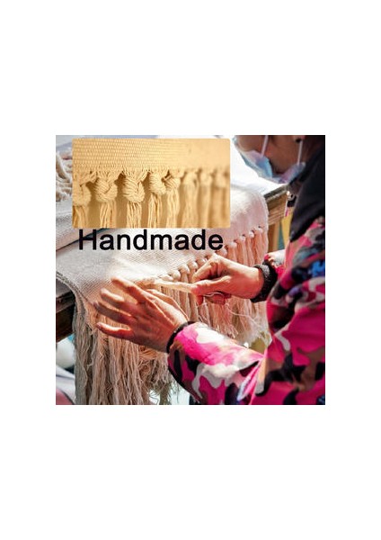 Püskül Goblen Makrome El Yapımı Dokuma Pamuk Keten Duvar Asılı Bez Nordic Sanat Goblen Boho Estetik Oda Dekorasyon | Dekoratif Gobiyeller (Yurt Dışından)