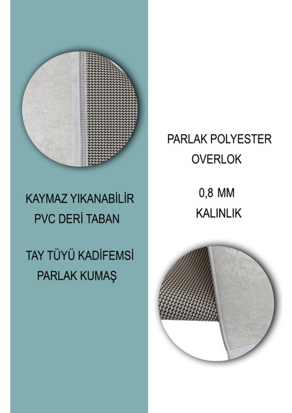 Dijital Baskılı Yıkanabilir Kaymaz Tabanlı Şık Salon Halısı ve Yolluk NH-HY-1062