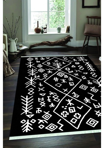 Dijital Baskılı Kaymaz Taban Yıkanabilir Modern Salon Halısı Mutfak Halısı ve Yolluk NH-SD-949