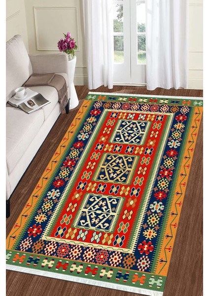 Dijital Baskılı Kaymaz Taban Yıkanabilir Salon Halısı Mutfak Halısı ve Yolluk NH-HK-106