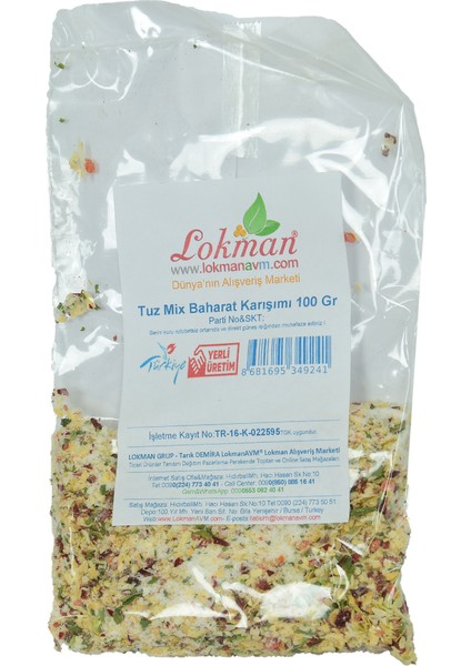 Tuz Mix Baharat Karışımı 100 gr