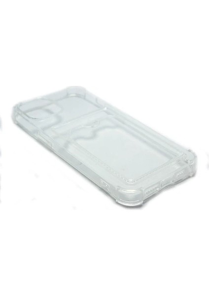 Apple iPhone 11 Pro Max Kılıf Silikon Şeffaf Kredi Kartlık Bölmeli Antişok Dört Köşe Darbe Korumalı fiyatları