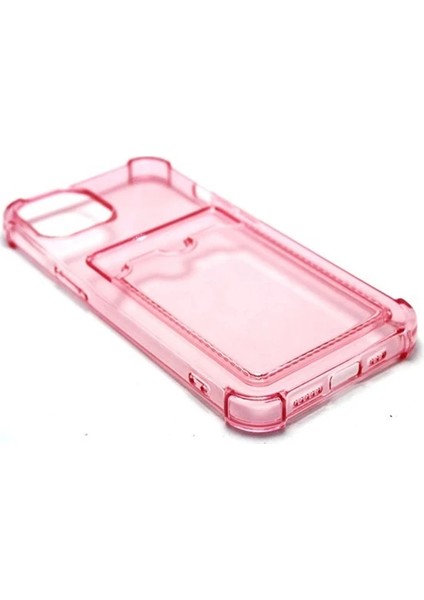 Xiaomi Redmi 9c Kılıf Silikon Şeffaf Kredi Kartlık Bölmeli Antişok Dört Köşe Darbe Korumalı
