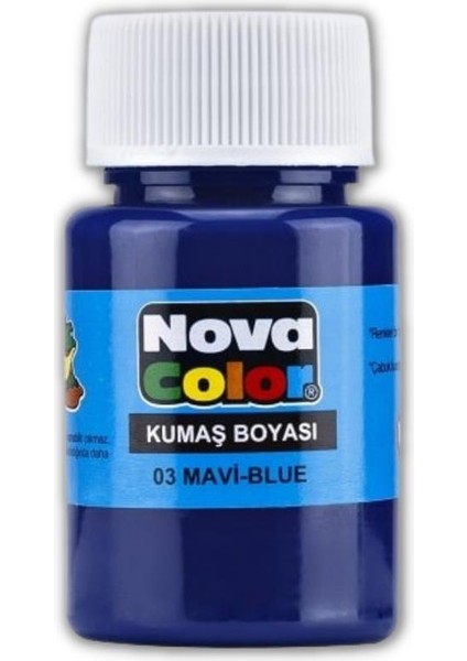 Kumaş Boyası Tişört Çanta Tekstil Boyası 30 ml 1 Adet Nova Color Kumaş Boyası 1 Adet