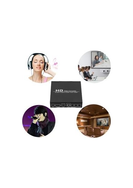 Full Hd 1080 P Dijital Dönüştürücü Yüksek Çözünürlüklü Video Dönüştürücü Scart HDMI Uyumlu Ab / Abd Güç Fiş Adaptörü Hdtv Hd | HDMI Kabloları (Yurt Dışından)