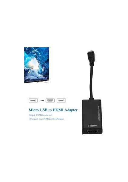Mikro USB HDMI Uyumlu Kablo Mikro USB 2.0 Erkek HDMI Uyumlu Kadın Adaptör Dönüştürücü Samsung Htc Lg Android Için (Yurt Dışından)