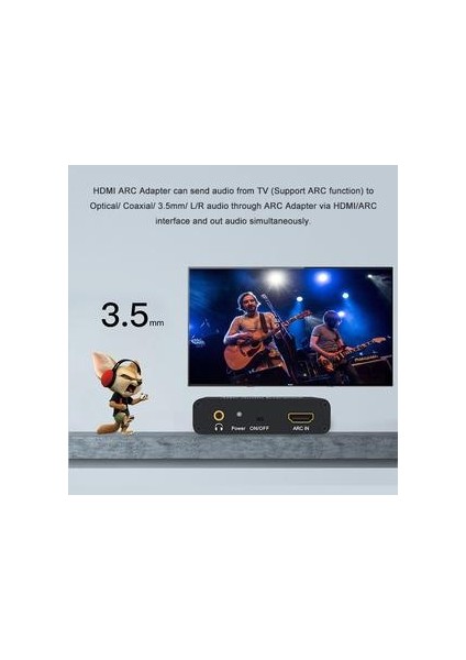 Alüminyum Ark HDMI Uyumlu Ses Extractor Dijital Analog Ses Dönüştürücü Aux Spdıf Koaksiyel Rca 3.5mm Jack Çıkışı | HDMI Kabloları (Yurt Dışından)