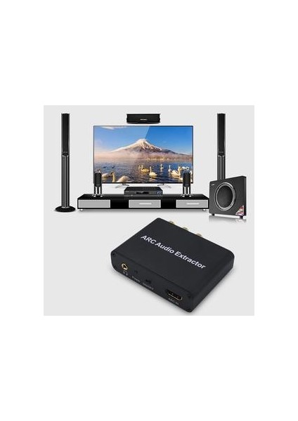 Alüminyum Ark HDMI Uyumlu Ses Extractor Dijital Analog Ses Dönüştürücü Aux Spdıf Koaksiyel Rca 3.5mm Jack Çıkışı | HDMI Kabloları (Yurt Dışından)