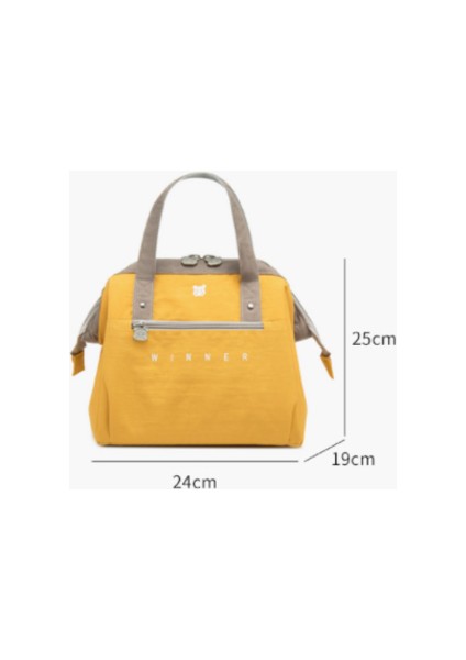 Termal Yalıtımlı Öğle Yemeği Kutusu Tote Soğutucu Bento Kılıfı Konteyner Okul Gıda Saklama Çantası (Sarı) fiyatları