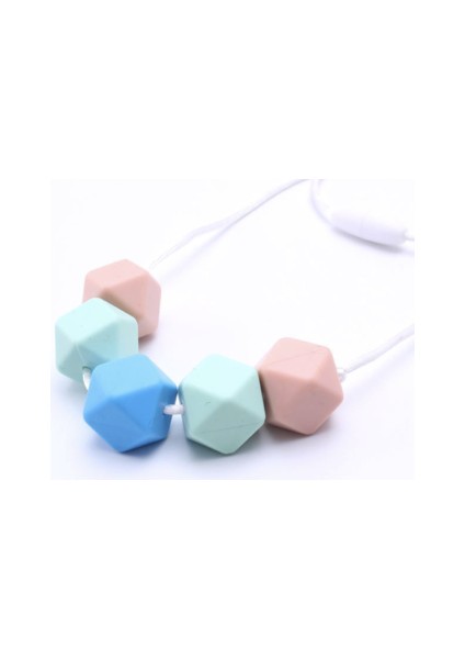 Silikon Icosahedral Edentuce Boncuk Bebek Zenginlik Kolye Bilezik Aksesuarları Bebek Bakımı Emzik Zinciri |diş Boncukları |zincir Çift Silikon Kauçuk Diş Boncuk (5 Parça Bir Set)