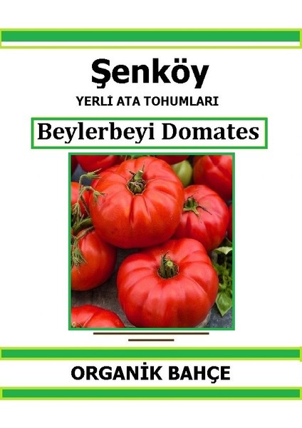 Yerli Beylerbeyi Domates Tohumu Doğal Ata Tohum Pakette 20 Tohum + Hediye Sebze Tohumu