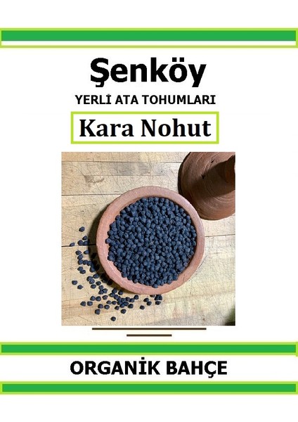 Yerli Yozgat Kara Nohut Tohumu Doğal Ata Tohum Pakette 10 Gr 50 Tohum + Hediye Sebze Tohumu