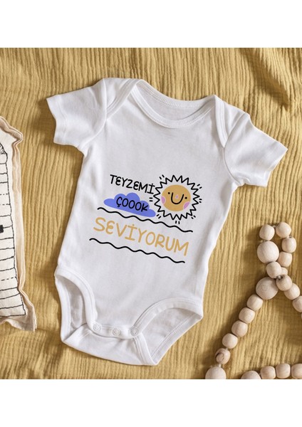 Kids Teyzemi Çok Seviyorum Tasarımlı Bebek Body Zıbın - Model 1