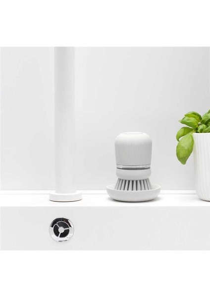 Brabantia Light Grey Sabun Hazneli Bulaşık Fırçası