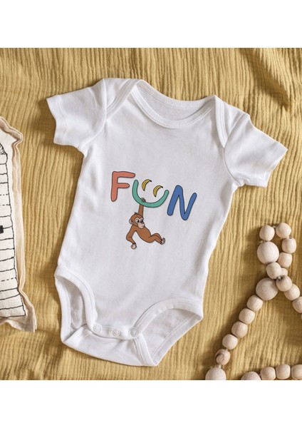 Kids Fun Tasarımlı Bebek Body Zıbın - Model 1 6 - 9 Ay