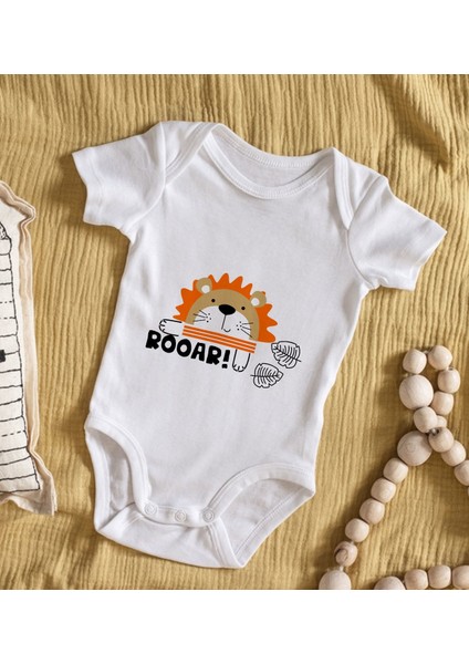 Kids Roar Tasarımlı Bebek Body Zıbın - Model 1