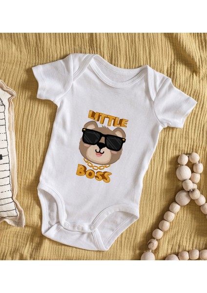 Kids Little Boss Tasarımlı Bebek Body Zıbın - Model 3