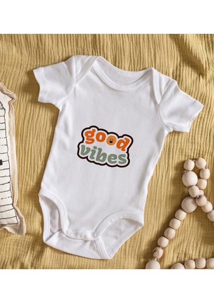 Kids Good Vibes Tasarımlı Bebek Body Zıbın - Model 1