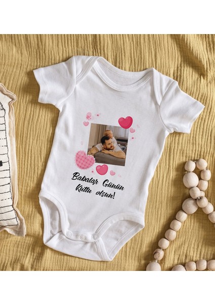 Kişiye Özel Fotoğraflı Bebek Body Zıbın - Model 1